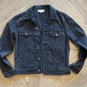 Madewell Men's Long Sleeve Denim Button Trucker Jean Jacket Black size M